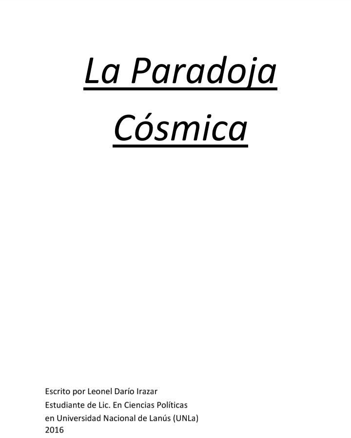 La paradoja cosmica (Libro virtual)